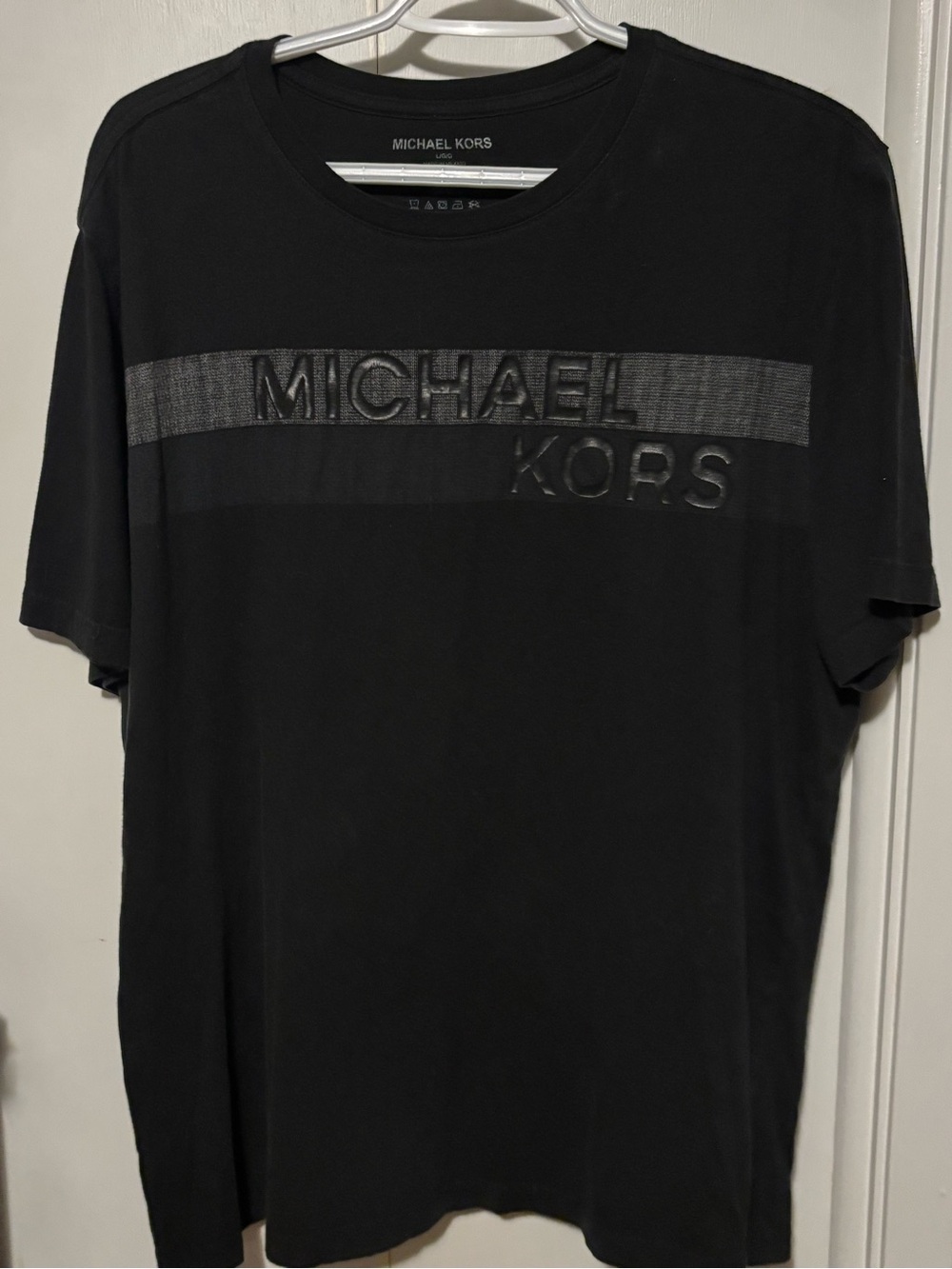 Michael Kors Black Short-Sleeve Logo Crew Tee